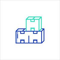 A stack of boxes on a white background vector