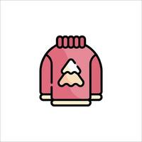 A pink sweater with a christmas tree on it vector