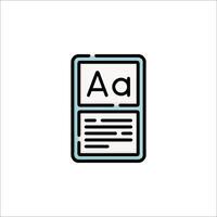 A document icon with a blue outline vector