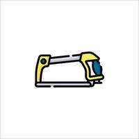 A yellow and blue tool icon on a white background vector