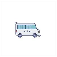 A bus icon on a white background vector