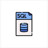 A file with a database icon on it vector
