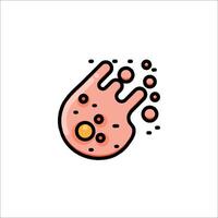 A cartoon egg with a bubble on it vector