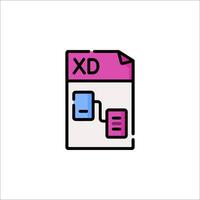 A file icon with a pink and blue background vector