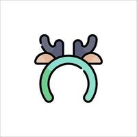 A reindeer headband icon on a white background vector