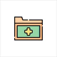 A folder with a cross on it vector