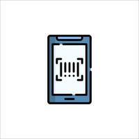 A smartphone with a camera icon on it vector
