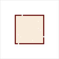 A square of cheese with a red border vector