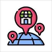 Gps location icon vector