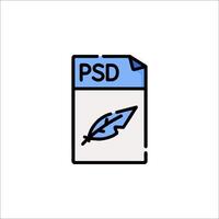 file icon with a feather vector