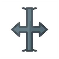 Cross icon isolated on white background vector