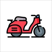 A red scooter icon on a white background vector