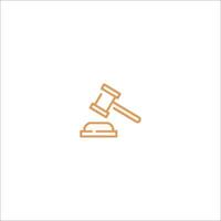 A judge's gavel icon on a white background vector