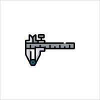 A blue and white icon of a tool vector