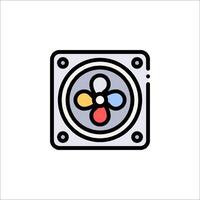 A square with a colorful flower on it vector