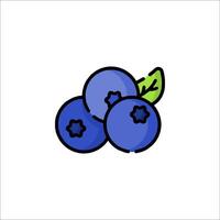 Blueberries icon illustration vector