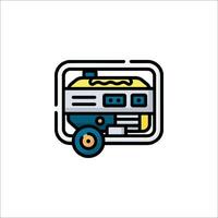 A logo for a generator on a white background vector