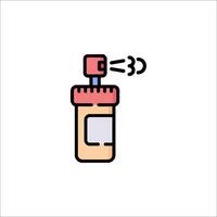 A bottle with a syringe in it vector