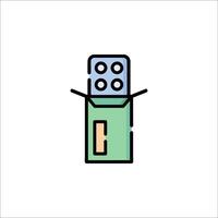 A small box with a light bulb inside vector