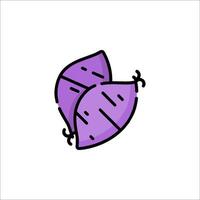 A purple leaf icon on a white background vector