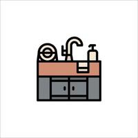 Bathroom sink icon illustration vector