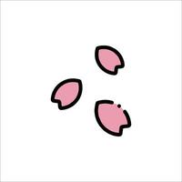 A pink cherry blossom icon on a white background vector