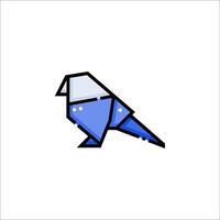 A blue bird is sitting on a white background vector