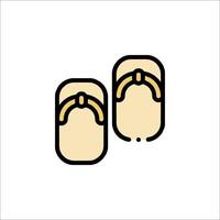 Two flip flops on a white background vector
