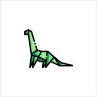 A dinosaur is shown in a geometric design vector