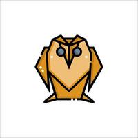 An origami owl with a white background vector