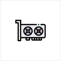 A computer with two fans on it vector