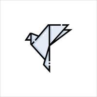 A bird is shown in a flat style vector