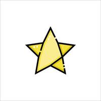 A yellow star icon on a white background vector