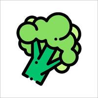 A broccoli icon on a white background vector
