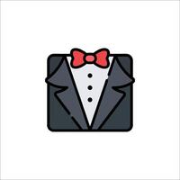 A tuxedo with a bow tie on it vector