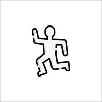 A man running in a straight line on a white background vector
