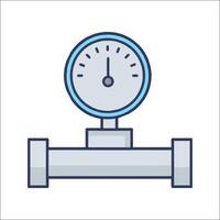 A meter on a valve with a gauge on it vector