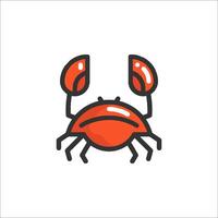 A crab icon on a white background vector