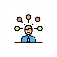 A man with a tie and a business icon vector
