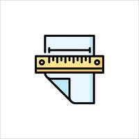 A ruler and paper on a white background vector