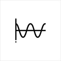 A wave symbol on a white background vector