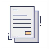 A document icon with a paper and a pen vector