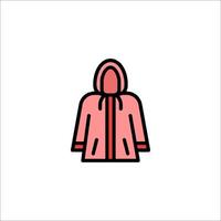 A pink coat with a hood on it vector