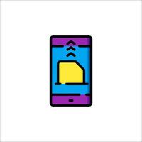 A phone with a file icon on it vector