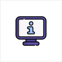 A computer monitor with the number one on it vector