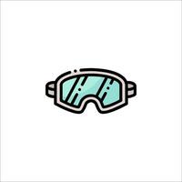 A pair of goggles on a white background vector