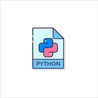 Python file icon with a pink and blue background vector