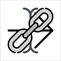 A link icon with a chain and a chain vector
