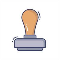 A stamp with a rubber ball on top vector