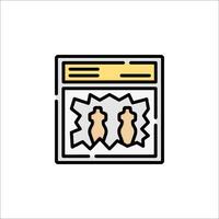 A bowling ball icon in a box vector